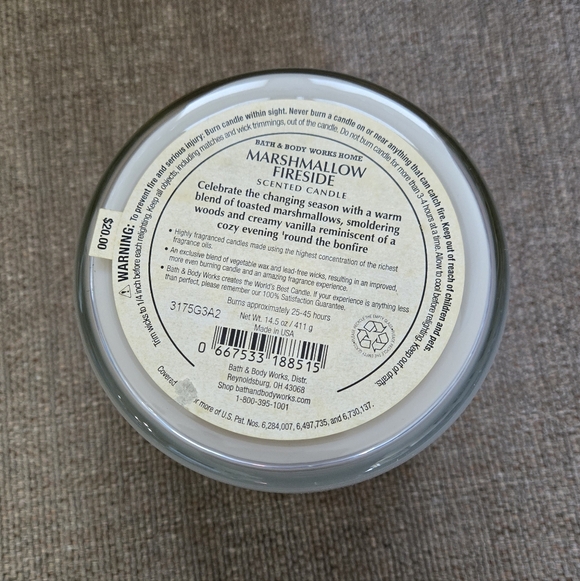 Bath & Body Works candle - Marshmallow Fireside - Picture 3 of 3
